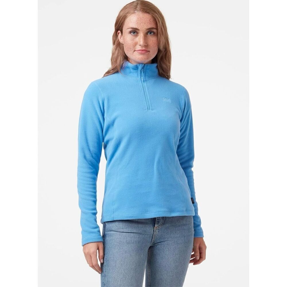 ✨Helly Hansen Women's W Daybreaker 1/2 Zip Sz Small Blue & Yellow Fleece✨